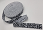 Preview: Gummiband Leo 40 mm weiss-grau